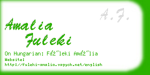 amalia fuleki business card
